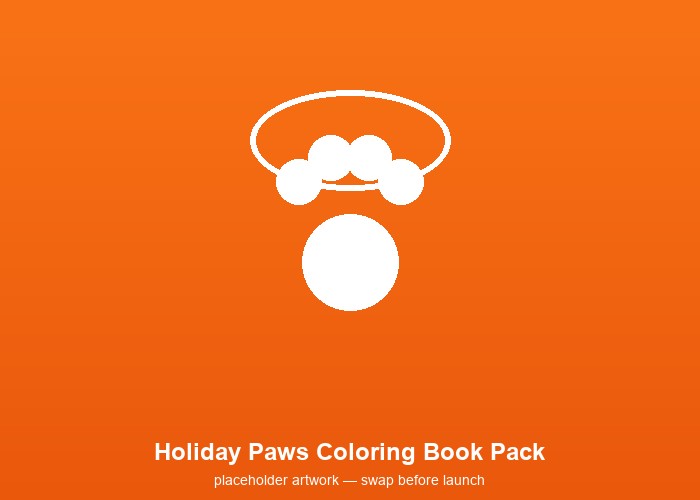 Holiday Paws Coloring Book Pack