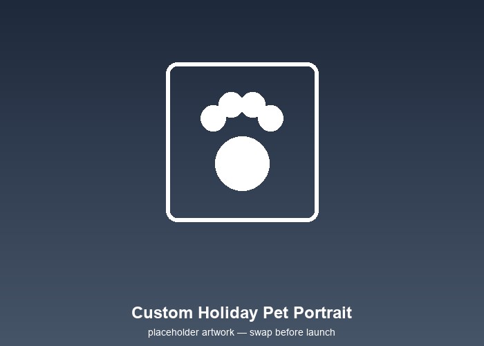 Custom Holiday Pet Portrait